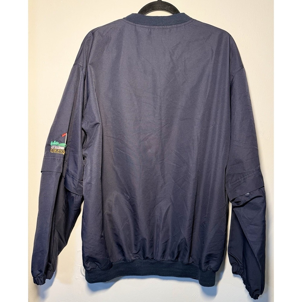 North End Greystone Golf Pullover Windbreaker Hamlin Pub Mens Large Navy - Picture 9 of 11